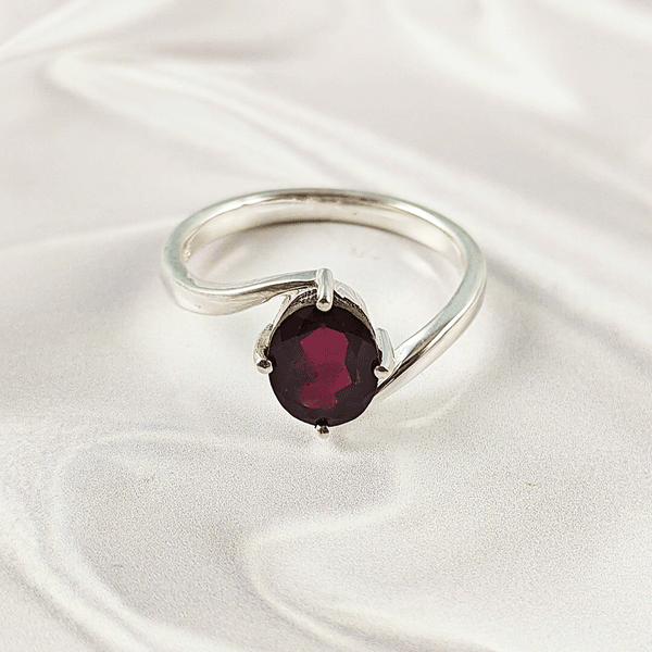 Multi Gemstone Ring in Solid 925 Sterling Silver, Vibrant Stone Contemporary Design, Lightweight Jewelry, A6NP41