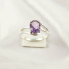 Mix Gemstone Ring in Solid 925 Sterling Silver, Colorful Stone Unique Design, Lightweight Fashion Jewelry, A6NP42