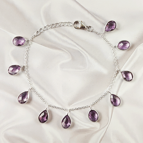Multistone Bezel Light Weight Gemstone Bracelet | Handmade Wholesale Jewelry, A6NP43