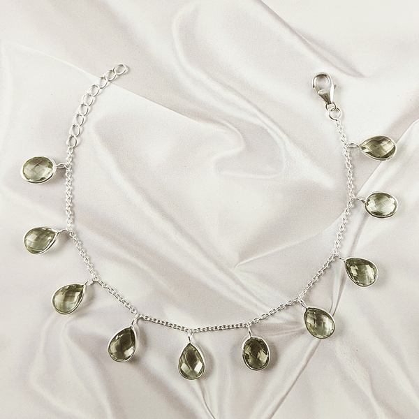 Multistone Bezel Light Weight Gemstone Bracelet | Handmade Wholesale Jewelry, A6NP43