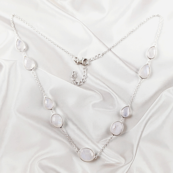 Multi stone Bezel Light Weight Gemstone Necklace | Handmade Wholesale Jewelry, A6NP44