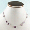 Multi stone Bezel Light Weight Gemstone Necklace | Handmade Wholesale Jewelry, A6NP44
