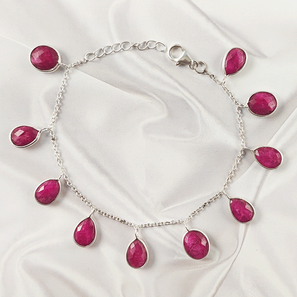 Multistone Bezel Light Weight Gemstone Bracelet | Handmade Wholesale Jewelry, A6NP43