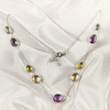 Multi stone Bezel Light Weight Gemstone Necklace | Handmade Wholesale Jewelry, A6NP44