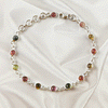 Multi stone Bezel Light Weight Gemstone Bracelet | Handmade Wholesale Jewelry, A6NP45