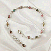 Multi stone Bezel Light Weight Gemstone Bracelet | Handmade Wholesale Jewelry, A6NP45