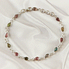 Multi stone Bezel Light Weight Gemstone Bracelet | Handmade Wholesale Jewelry, A6NP45