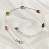 Multi stone Tourmaline Bezel Light Weight Gemstone Bracelet |Wholesale Jewelry, A6NP46