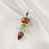 Multi Stone Tourmaline Pendant | 925 Sterling Silver Handmade Gemstone Jewelry, A6NP47