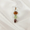 Multi Stone Tourmaline Pendant | 925 Sterling Silver Handmade Gemstone Jewelry, A6NP47