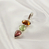 Multi Stone Tourmaline Pendant | 925 Sterling Silver Handmade Gemstone Jewelry, A6NP47