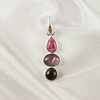 Multi Stone Tourmaline Pendant | 925 Sterling Silver Handmade Gemstone Jewelry, A6NP47