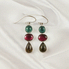 Multi Stone Tourmaline Bezel Light Weight Gemstone Earrings | Handmade Wholesale Jewelry, A6NP48