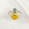 Multi Gemstone Ring in Solid 925 Sterling Silver, Colorful Natural Stone Ring, Unique Statement Jewelry, Lightweight Ring, A6NP53