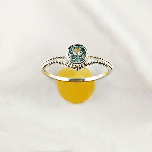 Multi Gemstone Ring in Solid 925 Sterling Silver, Colorful Natural Stone Ring, Unique Statement Jewelry, Lightweight Ring, A6NP53