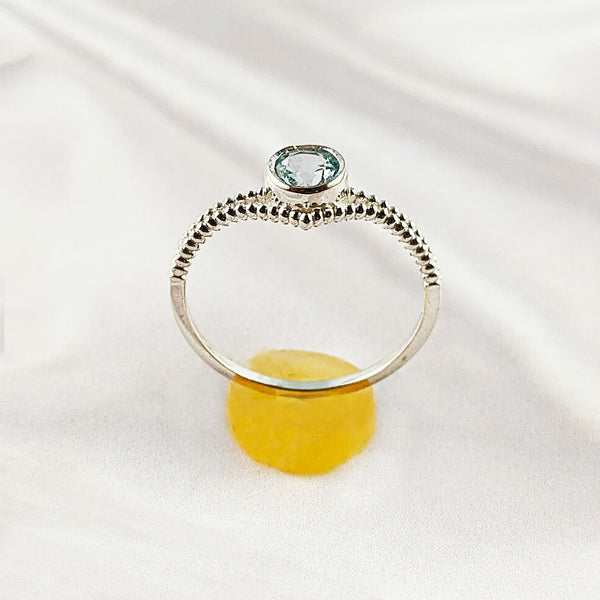 Multi Gemstone Ring in Solid 925 Sterling Silver, Colorful Natural Stone Ring, Unique Statement Jewelry, Lightweight Ring, A6NP53