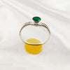 Multi Gemstone Ring in Solid 925 Sterling Silver, Colorful Natural Stone Ring, Unique Statement Jewelry, Lightweight Ring, A6NP53
