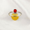 Multi Gemstone Ring in Solid 925 Sterling Silver, Colorful Natural Stone Ring, Unique Statement Jewelry, Lightweight Ring, A6NP53