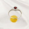 Multi Gemstone Ring in Solid 925 Sterling Silver, Colorful Natural Stone Ring, Unique Statement Jewelry, Lightweight Ring, A6NP53