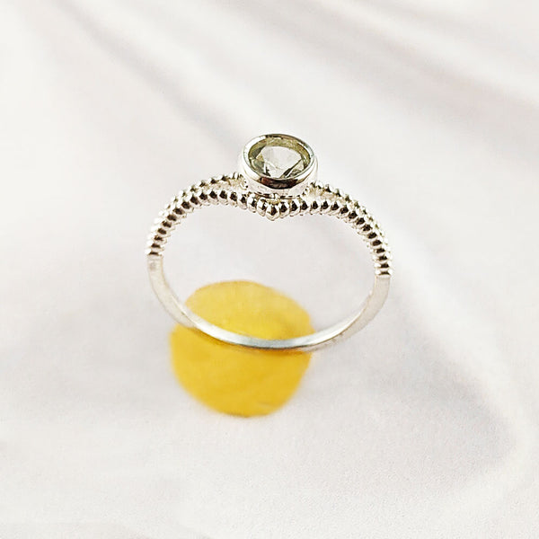 Multi Gemstone Ring in Solid 925 Sterling Silver, Colorful Natural Stone Ring, Unique Statement Jewelry, Lightweight Ring, A6NP53