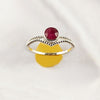 Multi Gemstone Ring in Solid 925 Sterling Silver, Colorful Natural Stone Ring, Unique Statement Jewelry, Lightweight Ring, A6NP53