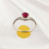 Multi Gemstone Ring in Solid 925 Sterling Silver, Colorful Natural Stone Ring, Unique Statement Jewelry, Lightweight Ring, A6NP53