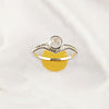 Multi Gemstone Ring in Solid 925 Sterling Silver, Colorful Natural Stone Ring, Unique Statement Jewelry, Lightweight Ring, A6NP53