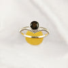 Multi Gemstone Ring in Solid 925 Sterling Silver, Colorful Natural Stone Ring, Unique Statement Jewelry, Lightweight Ring, A6NP53