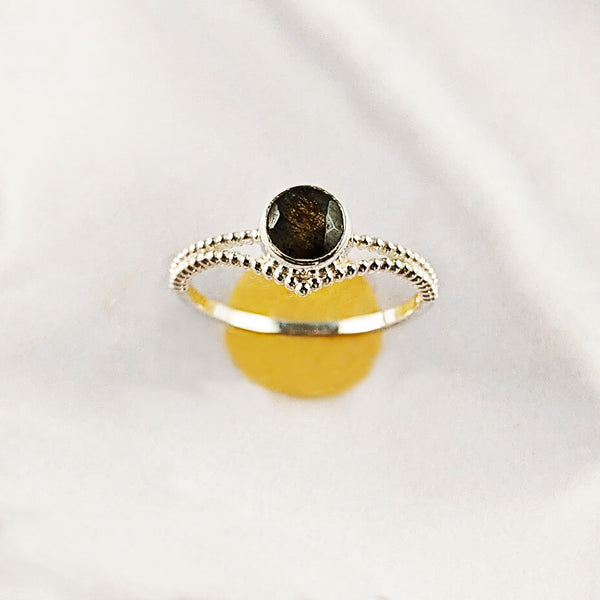 Multi Gemstone Ring in Solid 925 Sterling Silver, Colorful Natural Stone Ring, Unique Statement Jewelry, Lightweight Ring, A6NP53