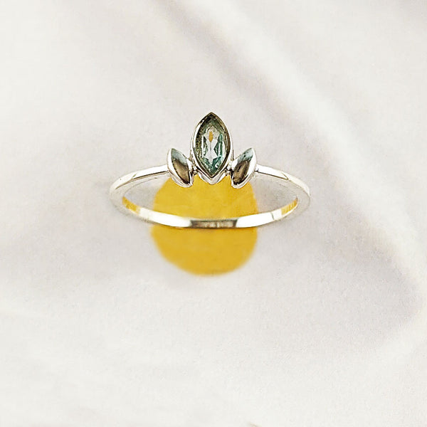 Multi Gemstone Ring in Solid 925 Sterling Silver, Vibrant Stone Unique Design, Lightweight Fashion Jewelry, A6NP54