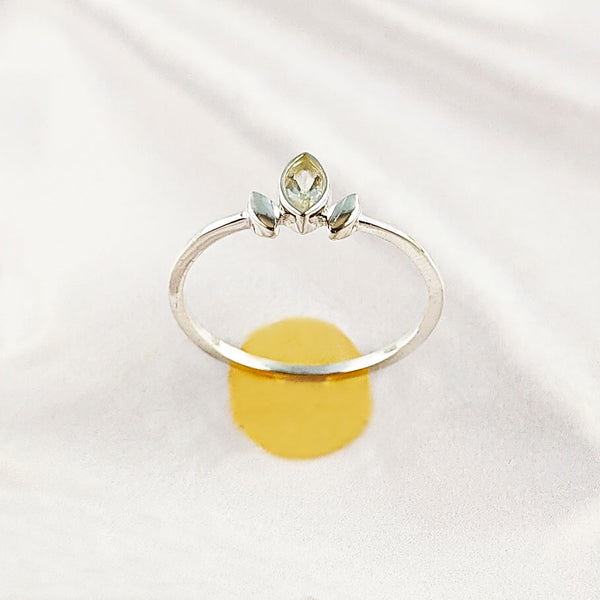 Multi Gemstone Ring in Solid 925 Sterling Silver, Vibrant Stone Unique Design, Lightweight Fashion Jewelry, A6NP54