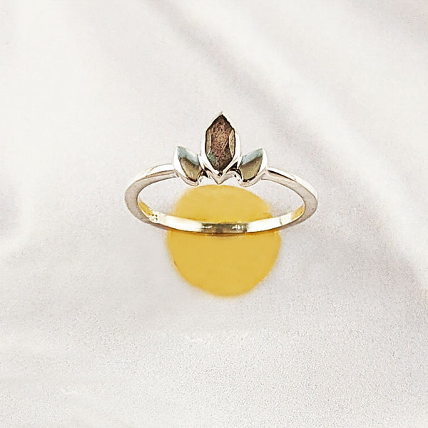 Multi Gemstone Ring in Solid 925 Sterling Silver, Vibrant Stone Unique Design, Lightweight Fashion Jewelry, A6NP54