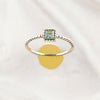 Multi Gemstone Ring in Solid 925 Sterling Silver, Mixed-Tone Stone Unique Design, Lightweight Fashion Jewelry, A6NP55