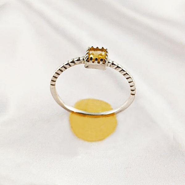 Multi Gemstone Ring in Solid 925 Sterling Silver, Mixed-Tone Stone Unique Design, Lightweight Fashion Jewelry, A6NP55