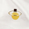 Multi Gemstone Ring in Solid 925 Sterling Silver, Mixed-Tone Stone Unique Design, Lightweight Fashion Jewelry, A6NP55