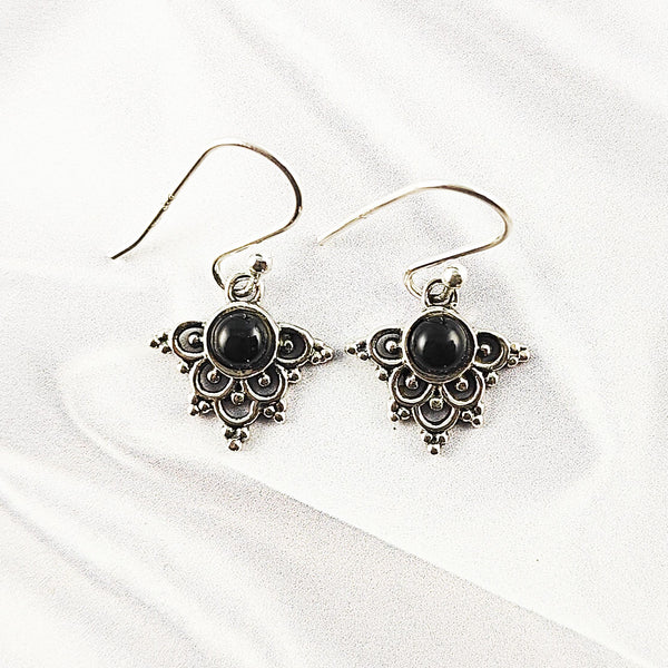 Mixed Gemstone Earrings in Solid 925 Sterling Silver, Multicolor Stone Statement Design, Lightweight Handmade Jewelry, A6DP59