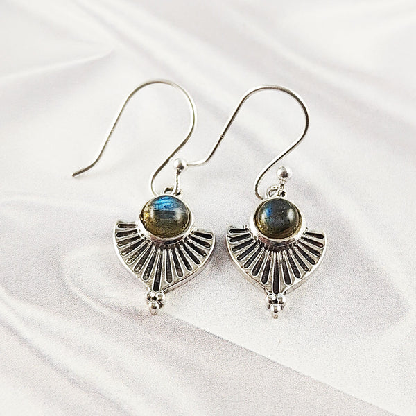 Multi Gemstone Earrings in Solid 925 Sterling Silver, Colorful Stone Contemporary Design, Lightweight Handmade Jewelry, A6DP60