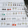 Multi Gemstone Cut Stone Earring Lot in Solid 925 Sterling Silver, Mixed Stone Earring Collection, Colorful Jewelry Lot, A6DP57