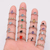 Wholesale Natural Gemstone Rings Set – 30 PCS Retailer Starter Pack | Solid 925 Sterling Silver Jewelry | Assorted Birthstone Rings- EWRL001