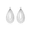 Double Layered Tear drop Dangle Earrings