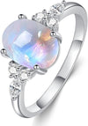 Rainbow Moonstone Ring - C1234- 925 Sterling Silver test item