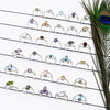 Wholesale Natural Gemstone Rings Set – 30 PCS Retailer Starter Pack | Solid 925 Sterling Silver Jewelry | Assorted Birthstone Rings- EWRL001