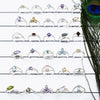 Wholesale Natural Gemstone Rings Set – 30 PCS Retailer Starter Pack | Solid 925 Sterling Silver Jewelry | Assorted Birthstone Rings- EWRL001